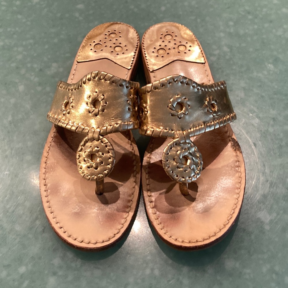 Jack Rogers Classic Sandal - metallic gold size 8.5
